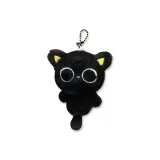 Маленький черный кот украшение (большие глаза)