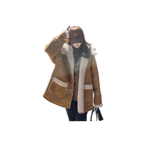 GIUHF Коричневый Женские пуховики