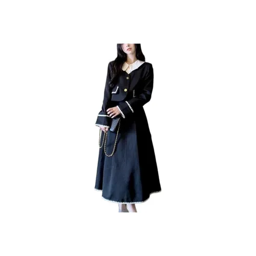 ЮЙЧЖАОЛИНЬ Длинное платье с длинными рукавами женское