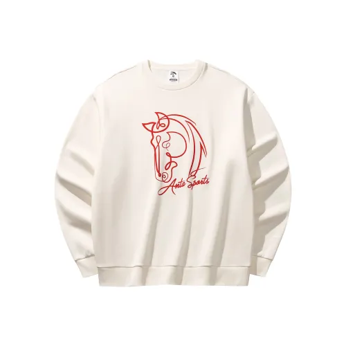 ANTA Свитшот Мужской Теплый Белый Нефрит