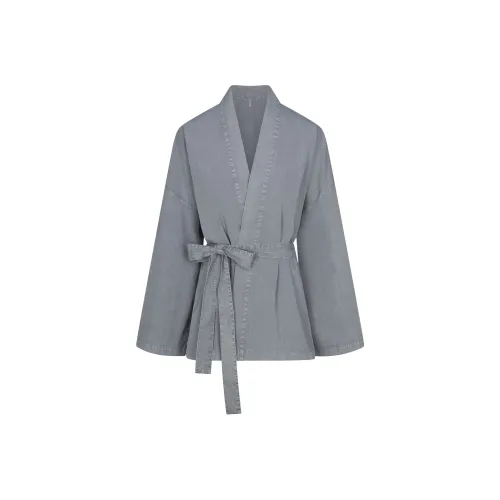 SKIMS FW25 Ткани вязаные Lounge OVERSIZED WRAP Топ Рубашка Женские