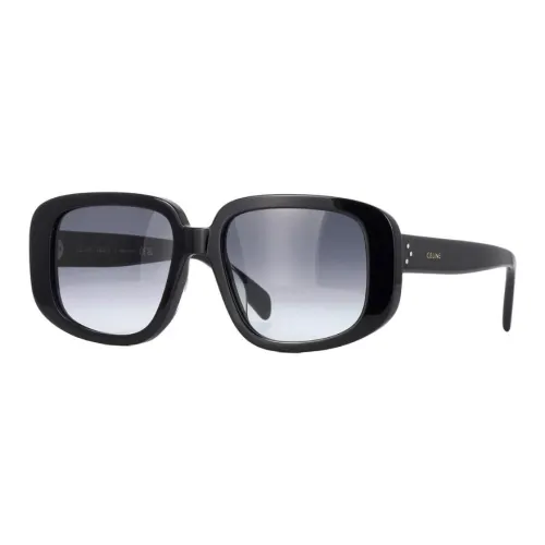 CELINE Ацетат Квадратные Солнцезащитные очки Унисекс Черные