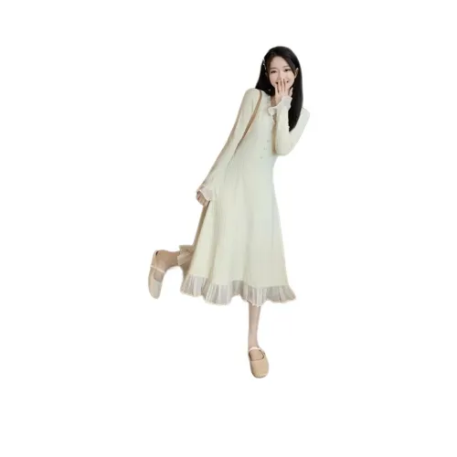 XIANSINIAO Длинное платье с длинными рукавами женское