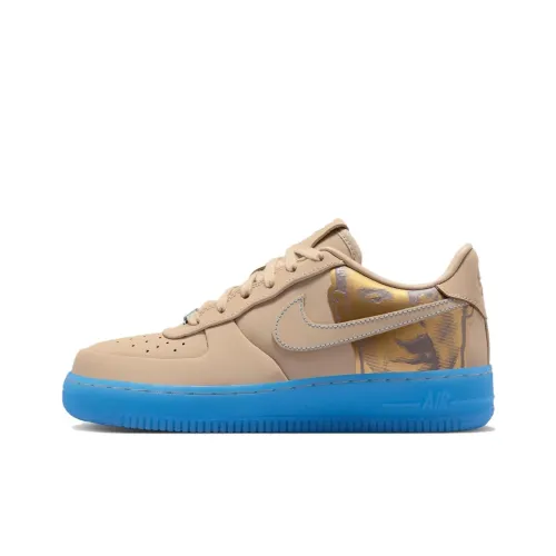 Коби Брайант x Nike Air Force 1 Slip Resistant Abrasion Resistant Низкие Скейтбординг Кроссовки Унисекс Коричневый Синий