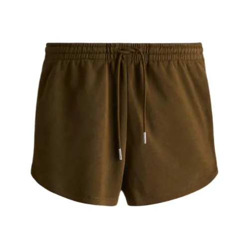 H M Темно-хаки Зеленые Женские Спортивные Шорты