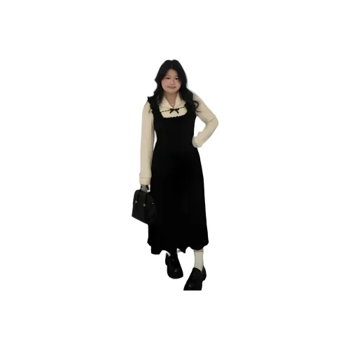 ЮЙЧЖАОЛИНЬ Длинное платье с длинными рукавами женское