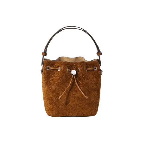 Tory Burch T Monogram Suede Bag Women's Brown