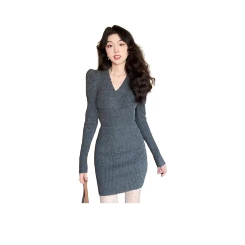 ЮЙЧЖАОЛИНЬ Длинное платье с длинными рукавами женское