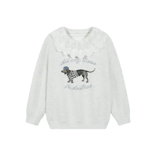 AooRaa Светло-серый Женский Свитшот