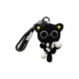 Милый черный кот украшение (большие глаза)