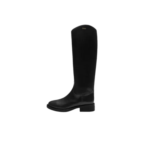 COACH Парк Колено Высокие сапоги 3,5 см Женские Черные