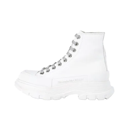 Alexander McQueen Tread Slick Платформа Обувь Женская Белая