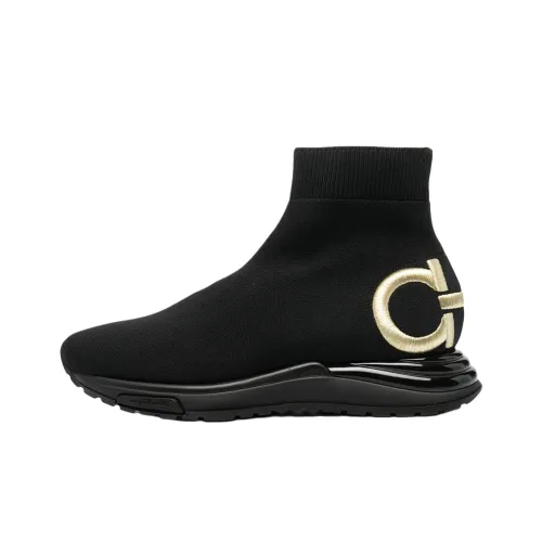 Ferragamo Gancini Высокий Топ Повседневная Обувь Женская Черная