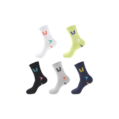 JINGYE Смешанные цвета 5 пар мужские носки до колена