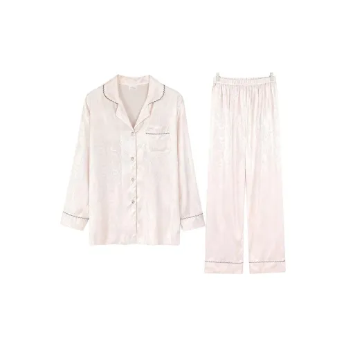 Daiyindie Осенне-зимняя пижама для женщин ледяной шелк длинные рукава