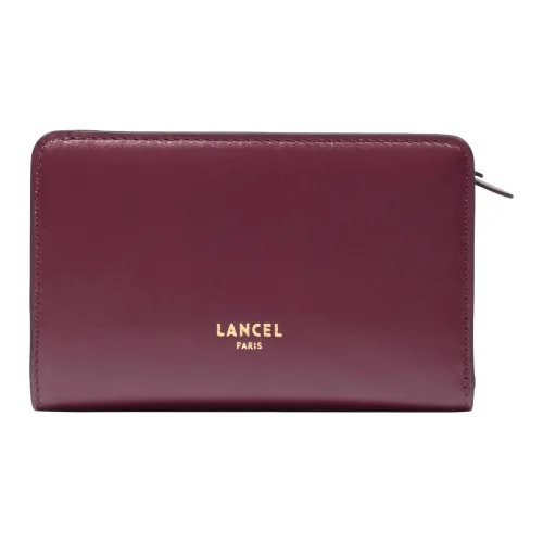 LANCEL Кошелек из коровьей кожи женский бордовый