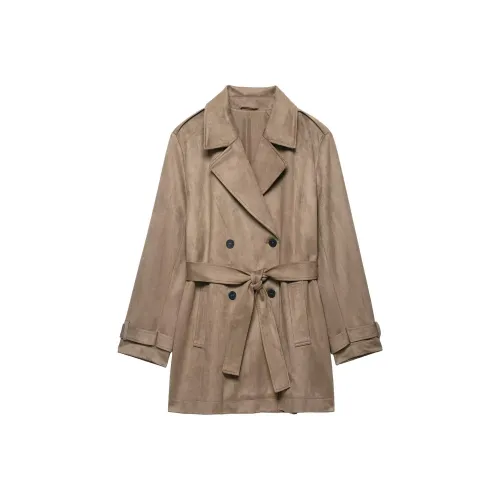 Devanro Хаки Женская Тренч