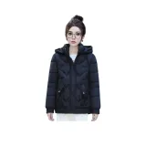 Черный хлопковый пуховик