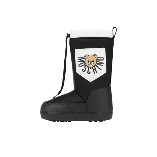 MOSCHINO Тедди Высокие детские зимние сапоги черного цвета для малышей