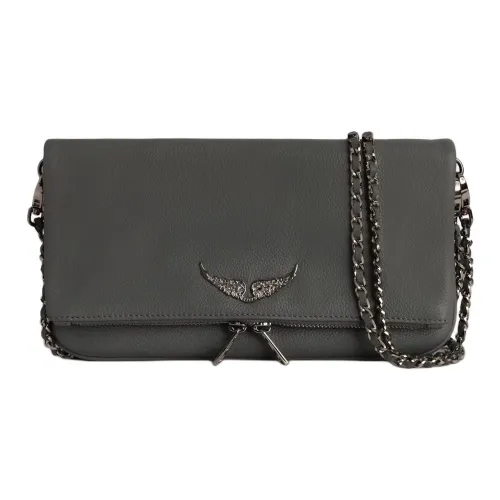 Zadig Voltaire Сумка через плечо из коровьей кожи женская серая