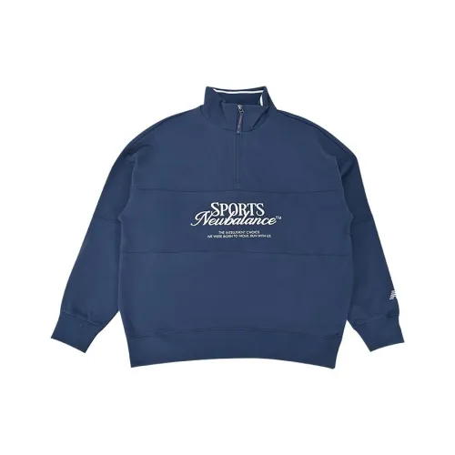 New Balance Морской Синий Мужской Свитшот