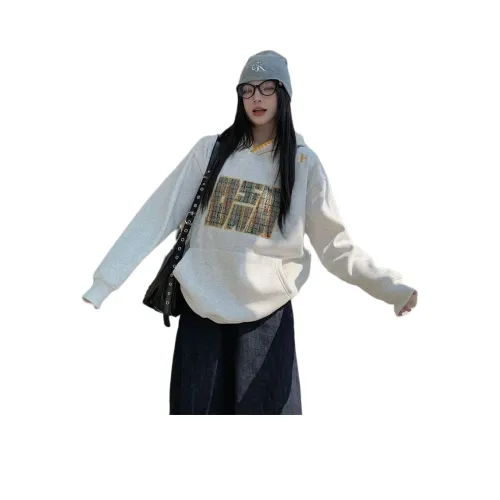 PZHK Белый Серый Женский Свитшот