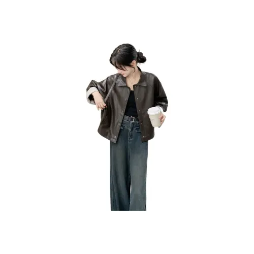 MEXICAN Кофе Женские Кожаные куртки