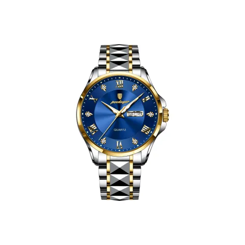 POEDAGAR Кварцевый механизм ремешок из нержавеющей стали мужские часы многоцветный циферблат