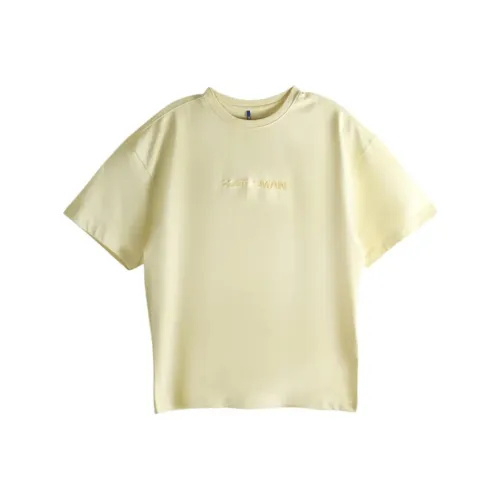 Ader Error Светло-желтые мужские футболки T