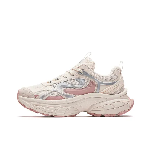 Anta Star Moon 5 Устойчивая к истиранию Противоскользящая Повседневная обувь Женская Кремовый Белый Серебристый Ледяной Розовый