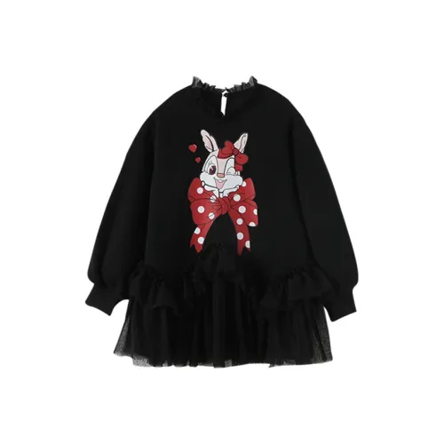 YUANYUAN GIRL Черный Одиночная упаковка Свитшот Платье Kids Платья