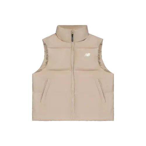 New Balance Пуховый жилет Женские Бежевый