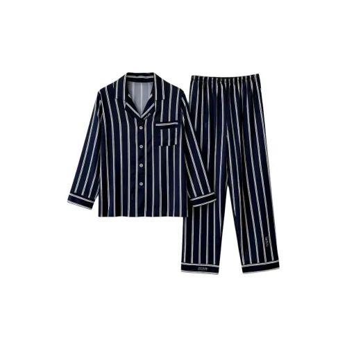 Daiyindie Осенние и зимние пижамы женские ледяной шелк с длинными рукавами штаны