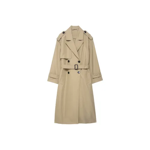 Devanro Хаки Женская Тренч