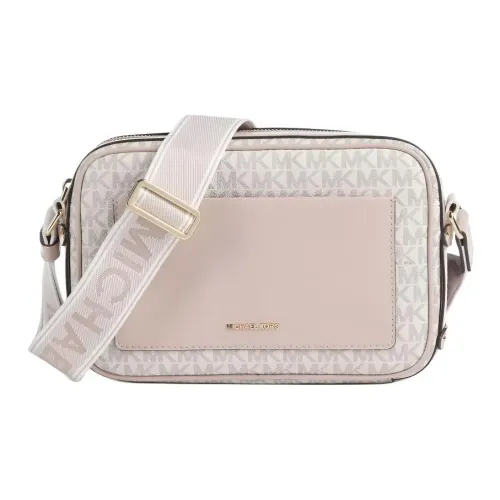 MICHAEL KORS MAEVE Холст Плечевая Сумка Женская Бежевый и Розовый