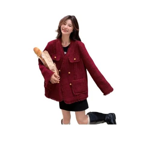 MEXICAN Красный Женский Короткий Пальто