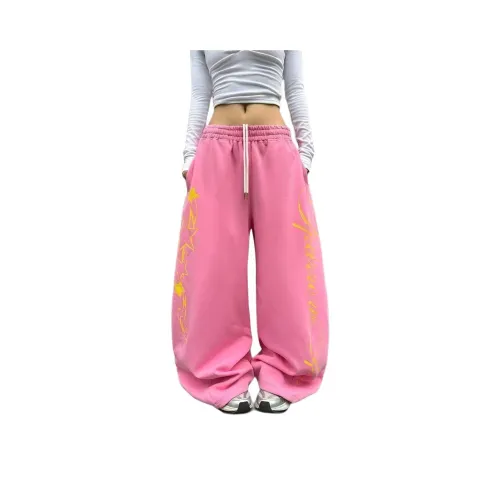 RTTO Pink Women's Casual Pants RTTO Розовые Женские Повседневные Штаны