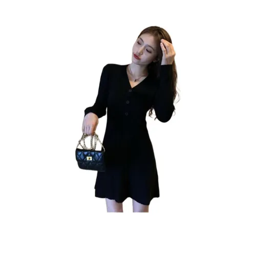 XIANSINIAO Длинное платье с длинными рукавами женское