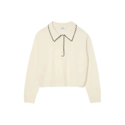 Sandro A265 Черный Белый Женский Трикотаж