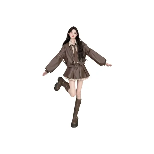 PAZZO Коричневый Женские Комплекты с Юбкой