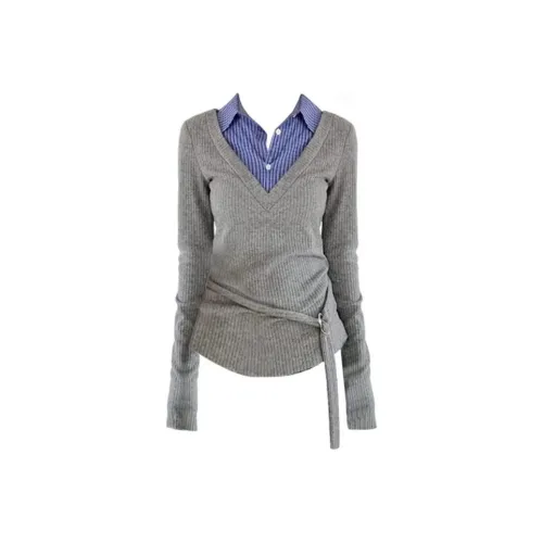 DANCANG Серый Женский Трикотаж