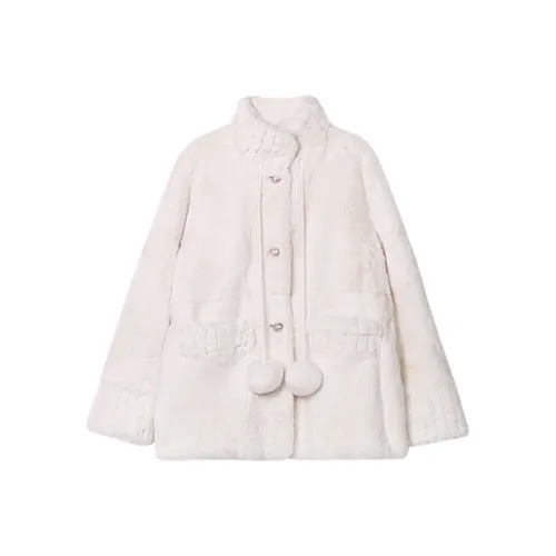 AFGGD Белый Женские Бархатные Куртки