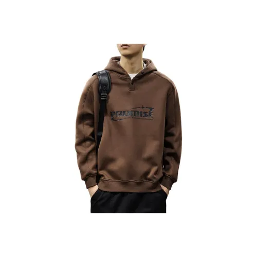 QIANJINNIU Темный кофейный Мужской Свитшот