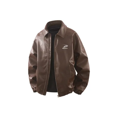PISYPOX Кожа Куртка Пальто Унисекс