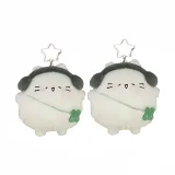 2 шт. Пухлый Четырехлистный Клевер Котенок с Наушниками