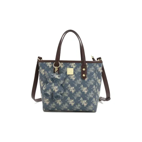 JANITINO Полиуретан ПУ (полиуретан) Сумка Женская Винтажный Синий