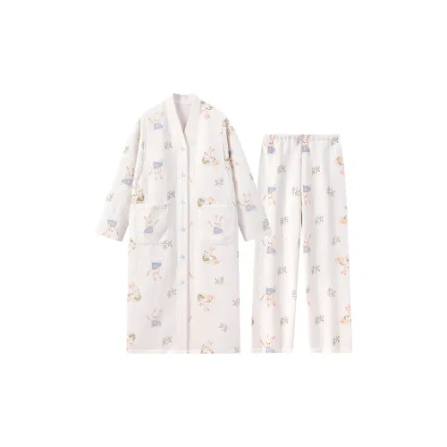 Gongdie Белый Женский Пижамный Комплект