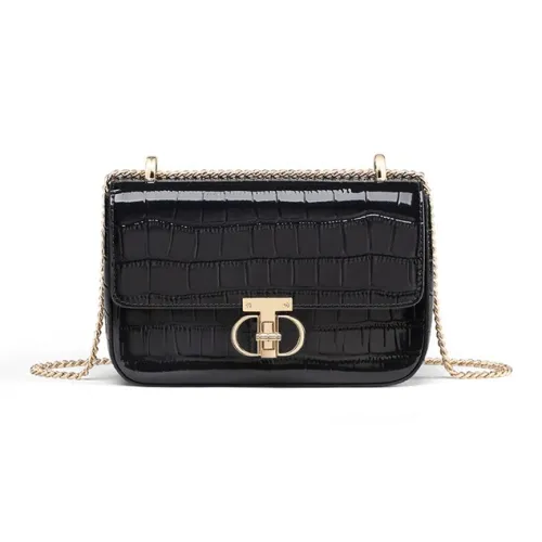 OUBOTE Коровья кожа с синтетической кожей сумка через плечо стандартная женская черная