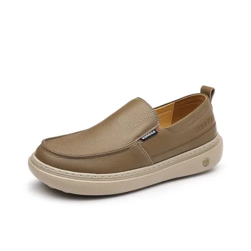 Warrior Кожаные туфли для мужчин в AUTUMN без шнуровки мужские