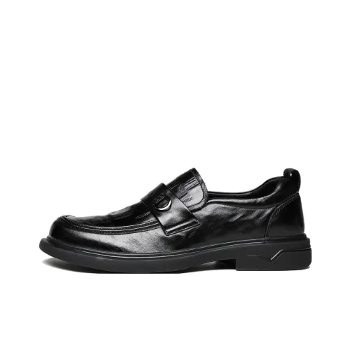 FAPAI Мужские повседневные туфли Low Top Черные Slip On Мужские